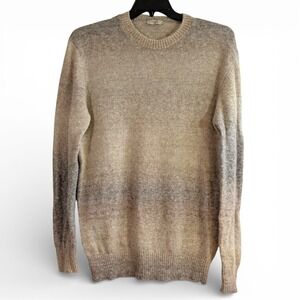 Altea Milano Men's Alpaca Wool Blend Sweater Size XL Ombre Lightweight Luxury
